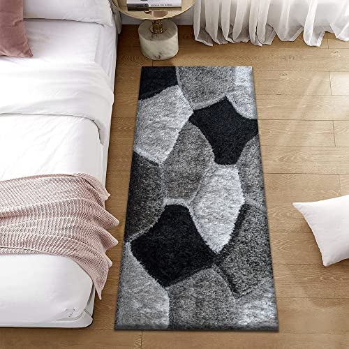 PHP Stylish Large Area Rugs For Living Room - Non Shedding Dense Pile Shaggy Rug For Bedroom Kitchen Carpet Runner Non Slip Floor Mat - Black Grey Silver-Pona, 160 x 230 cm - Cosy Home Interiors PHP Stylish Large Area Rugs For Living Room - Non Shedding Dense Pile Shaggy Rug For Bedroom Kitchen Carpet Runner Non Slip Floor Mat - Black Grey Silver-Pona, 160 x 230 cm - Image 3