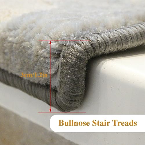 Alfombra autoadhesiva para escalones antideslizantes largos de madera interior 7