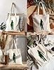 XIARON Canvas Tote Bag Military Woman Girl With Gun Weapons 340g/m² thick fabric Replaces school bag M Green #4