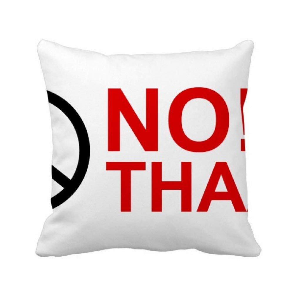 Housse de coussin carrée No THAAD pacifiste pour décoration de canapé salon