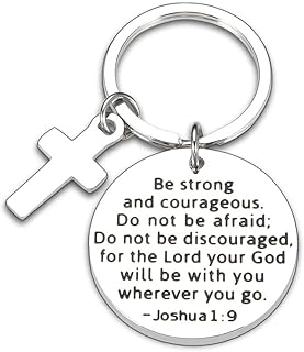 Christian Religious Gifts for Women Men Inspirational Bible Verse Keychain for Godson Goddaughter Kids Graduation Catholic Gifts for Birthday Christmas Easter Baptism Quote Gifts for Boys Cross Charms