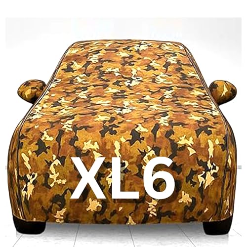 Image of 100% Waterproof Car Cover for XL6 UV Protection, Dustproof, Windproof | Custom Fit with Mirror Pockets, Belt & Buckle | All Weather Outdoor Body Cover (Jungle, XL6)