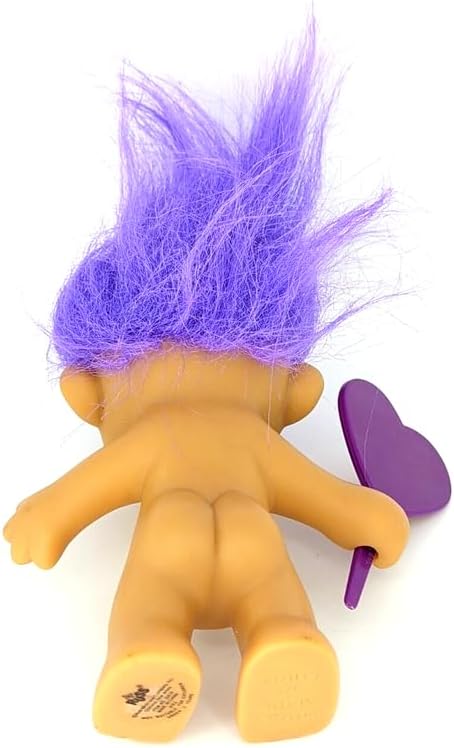 Miniatura 2 de Muñeca Troll Russ pelo morado OOAK Vintage Retro 5 pulgadas regalo de San Valentín