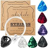 2 jeux de cordes en nylon pour ukulélé avec 6 celluloïd par ensemble, pour concert/soprano...