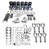 BCXFORK Overhaul Rebuild Kit & 6pcs Connecting Rod fits for Toyota 1HD 1HD-T 1HDT Engine (Number of Valves: 24V)