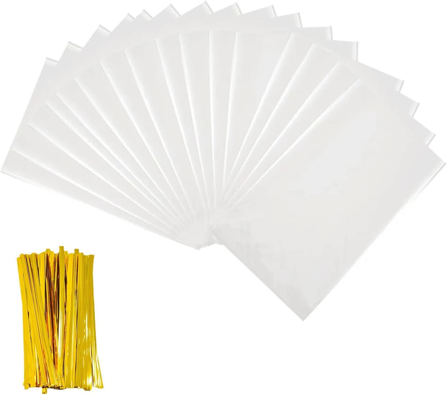 TACHIO 100pcs Clear Cone Bags, Sweet Bags, 10x15cm Gift Bags Sweets