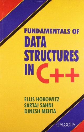 Fundamentals of Data Structures in C++ 8175152788 Book Cover