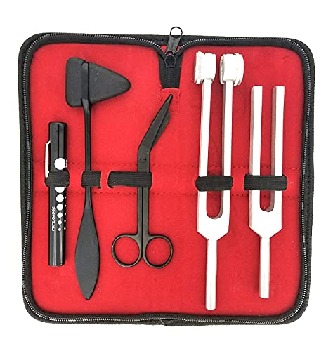 Asa Techmed Nurse Starter Kit - Stethoscope, Blood Pressure Monitor, Tuning Forks, And More - 18 Pieces Total (Purple) #TOP3