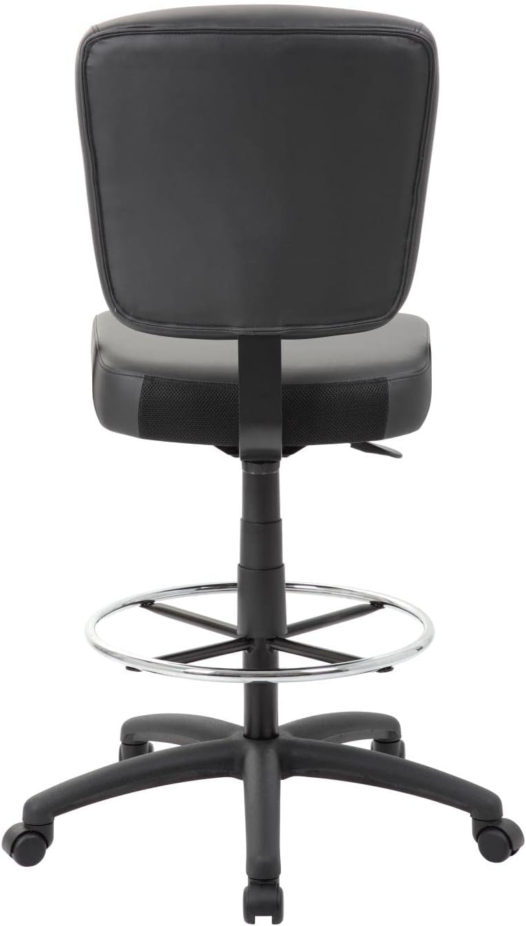 Boss Office Products Oversized Drafting Stool in Black