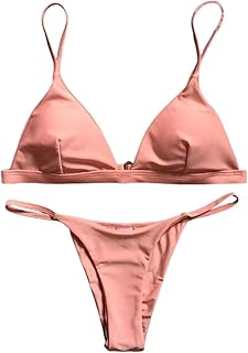 Traje de baño 44 con copa de color liso para mujer, traje de baño de dos piezas de cintura alta para actividades en la playa y piscina en verano Borat Hombre