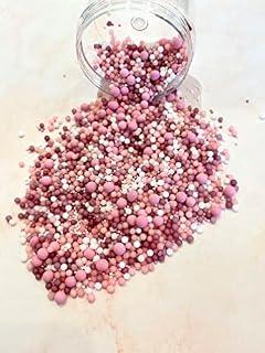 Metallic / Shimmer Balls Edible Cupcake Cake Topper Sprinkles (75G Tub) (Christmas Balls)