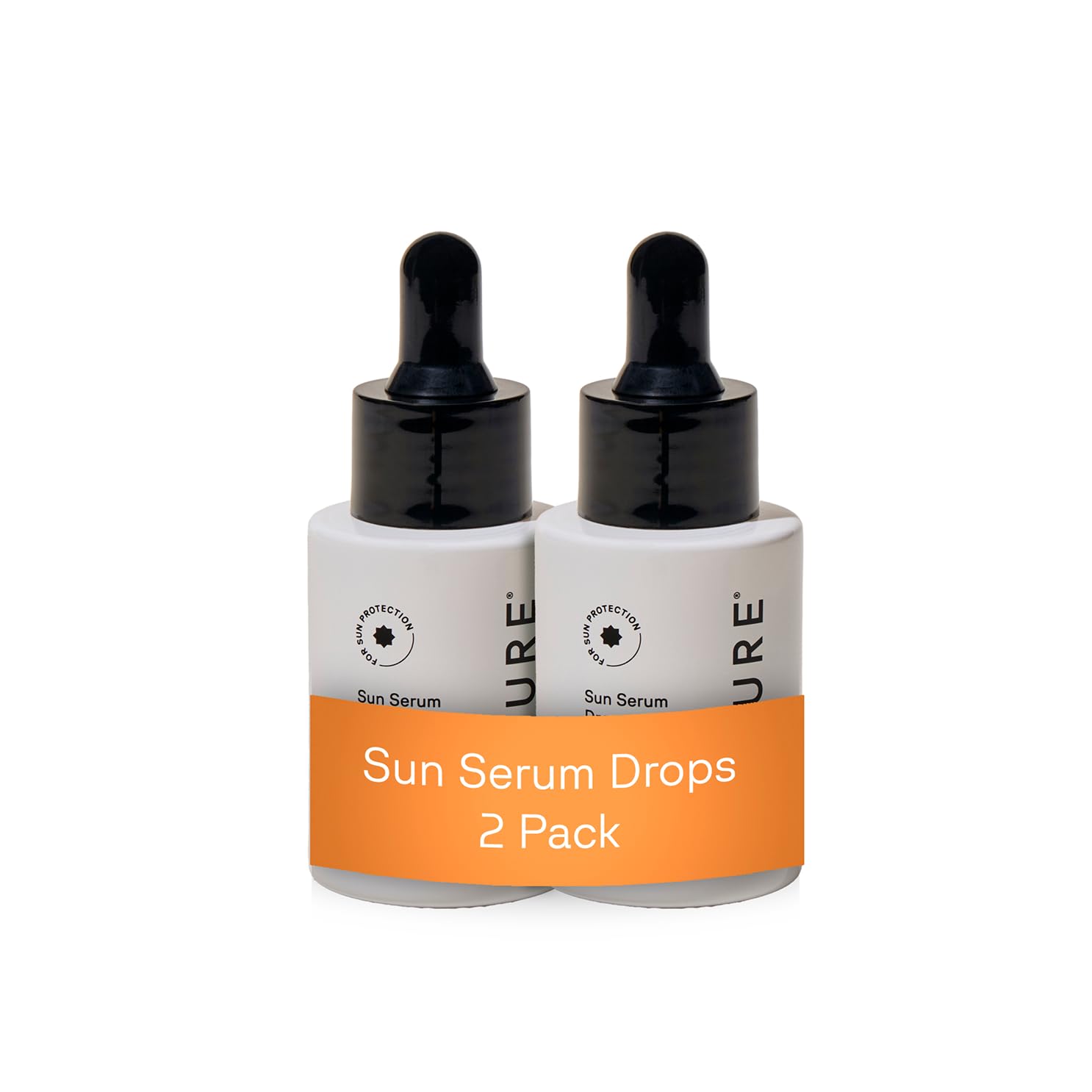 Acure Sun Serum Drops SPF 30 - Hydrating Sunscreen Serum with Broad-Spectrum Protection, Skincare for Beauty Glow, Light & Sheer UV Shield, Use with Makeup, Travel Size - 1 fl oz (2 Pack)