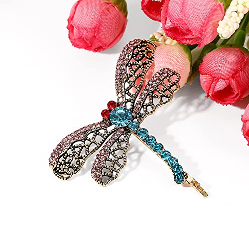 Anime Coraline Horror Movie Hair Pins Dragonfly Crystal Shine Fashion Hair Clips Accessories For Women Halloween Jewelry Gifts #TOP4
