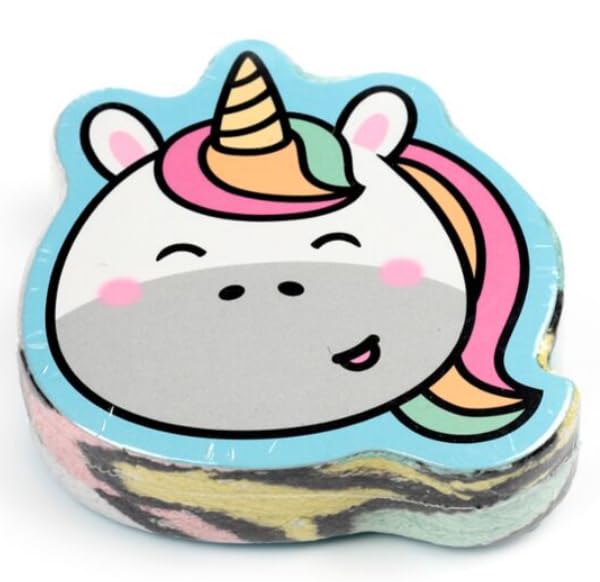 TDHS Kids Unicorn Magic Face Flannel, Pink or Purple Travel Wash cloth x 1expanding Bath Shower Cloth (Mint)