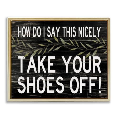 Funny Shoes Off Farmhouse Floral, 16 x 20 Inch Canvas in Floater Frame