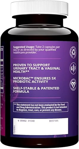 Miniatura 4 de MRM Nutrition Probióticos para mujer | Salud intestinal + inmune | Prebióticos + postbióticos | Clínicamente probado | 25 mil millones de células |