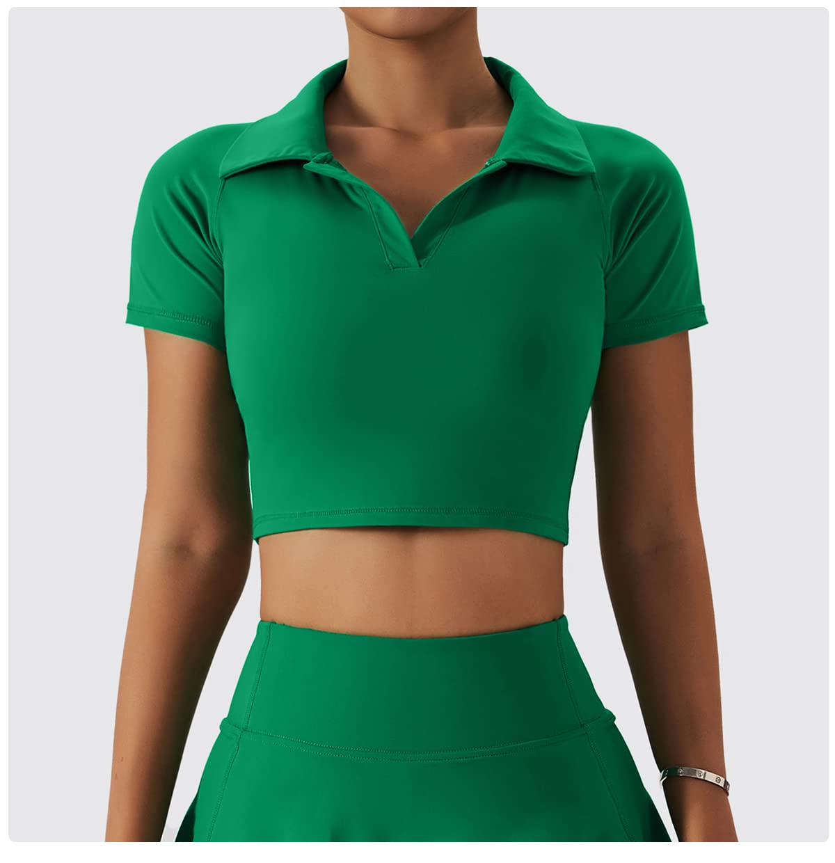 2 pezzi abito da tennis per le donne a vita alta gonna da tennis pieghettata con pantaloncini a maniche corte crop golf allenamento gonne set