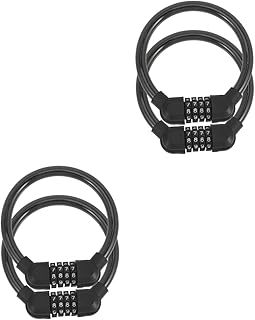 CLISPEED 4 Pcs Combination Lock Outdoor Cable Lock Daily Use Cycle Lock Convenient Motorcycle Lock Professional Motorcycle Lock Bike Supply Wear-Resistant Cable Lock Circle Lock Password