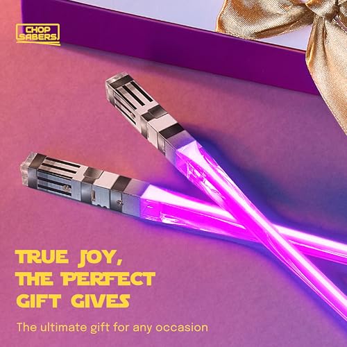 Image of Chop Sabers Light Up LightSaber Chopsticks, 1 Pair, Pink