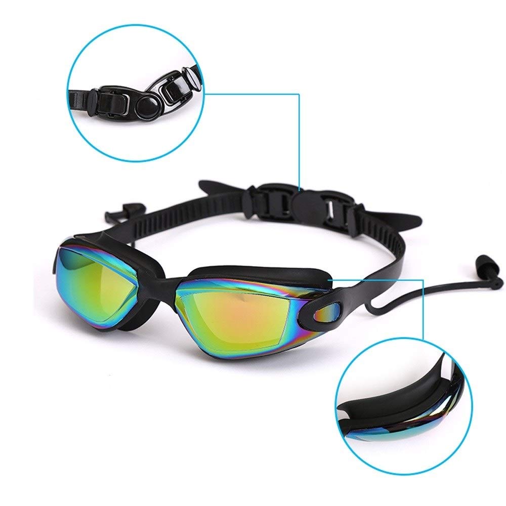 Occhialini da Nuoto, Regolabile Occhialini da Nuoto, Anti-Nebbia Protezione UV di Nuotata Occhiali for Unisex Adulto Uomini Donne Gioventù Scherza Il Bambino(Blue,White)