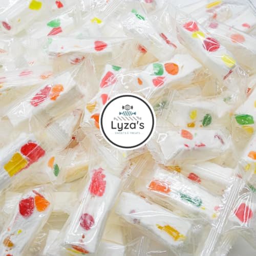 2.2 LB Italian Jujube Nougat Candies - Original - Soft & Chewy With Fruity Jelly Beans - One Bulk Bag