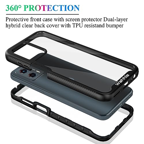 wahhle Compatible with Moto G 5G 2023 Case, Moto G Power 5G 2023 Case, Built in Screen Protector Full Body Shockproof Slim Fit Bumper Protective Phone Cover for Men Women-Black by wahhle - Image 3
