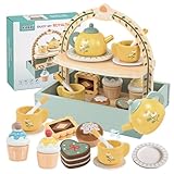 Apprendre en s'amusant -- Le service à thé pour filles permet aux enfants d'acquérir de nouvelles connaissances tout en s'amusant, de développer leur autonomie, d'améliorer leur coordination œil-main et les encourage activement à socialiser et à communiquer avec leurs camarades et les membres de leur famille.