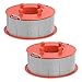 MUFUSHAN 2 bobinas y línea de desbrozadora, F016800175, cable de repuesto compatible con Bosch ART 23 26 30 COMBITRIM EASYTRIM