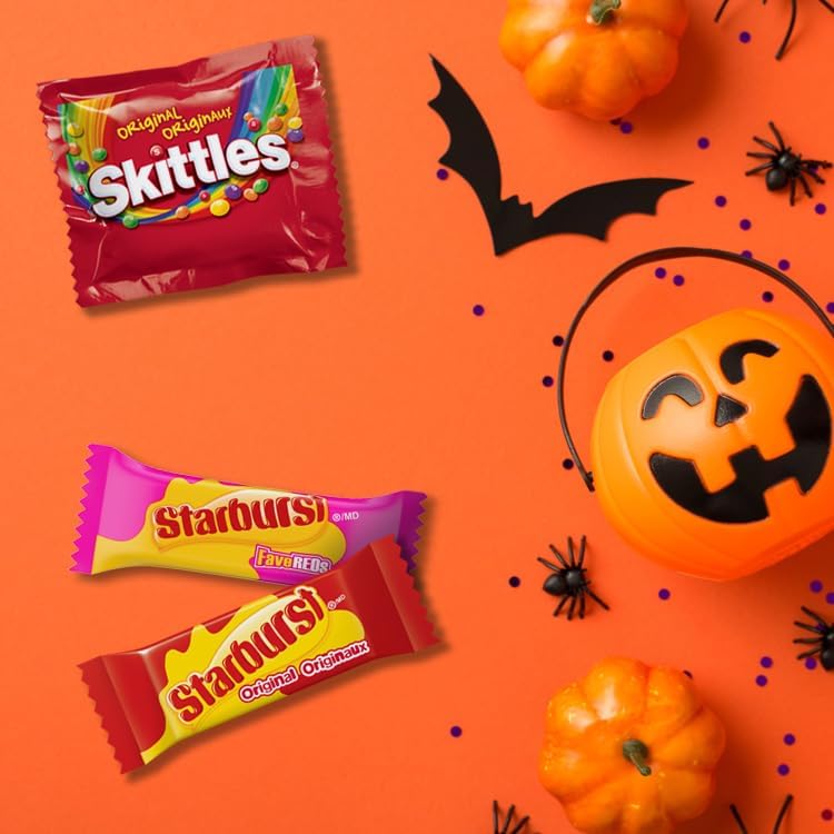 SKITTLES and STARBURST Fruity Halloween Fun Size Candies, 90 count - Image 4