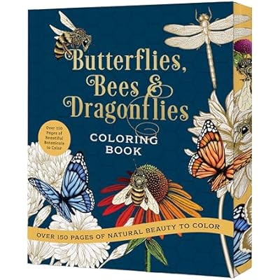 Butterflies, Bees & Dragonflies Coloring Book