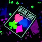 UV Black Light Playing Cards by Island Dogs– Neon Fluorescent Glow Deck for Black Light Games, Glow in The Dark Playing Cards, Parties, and Poker – Unique Cards, Durable, Great Gift for Collectors
