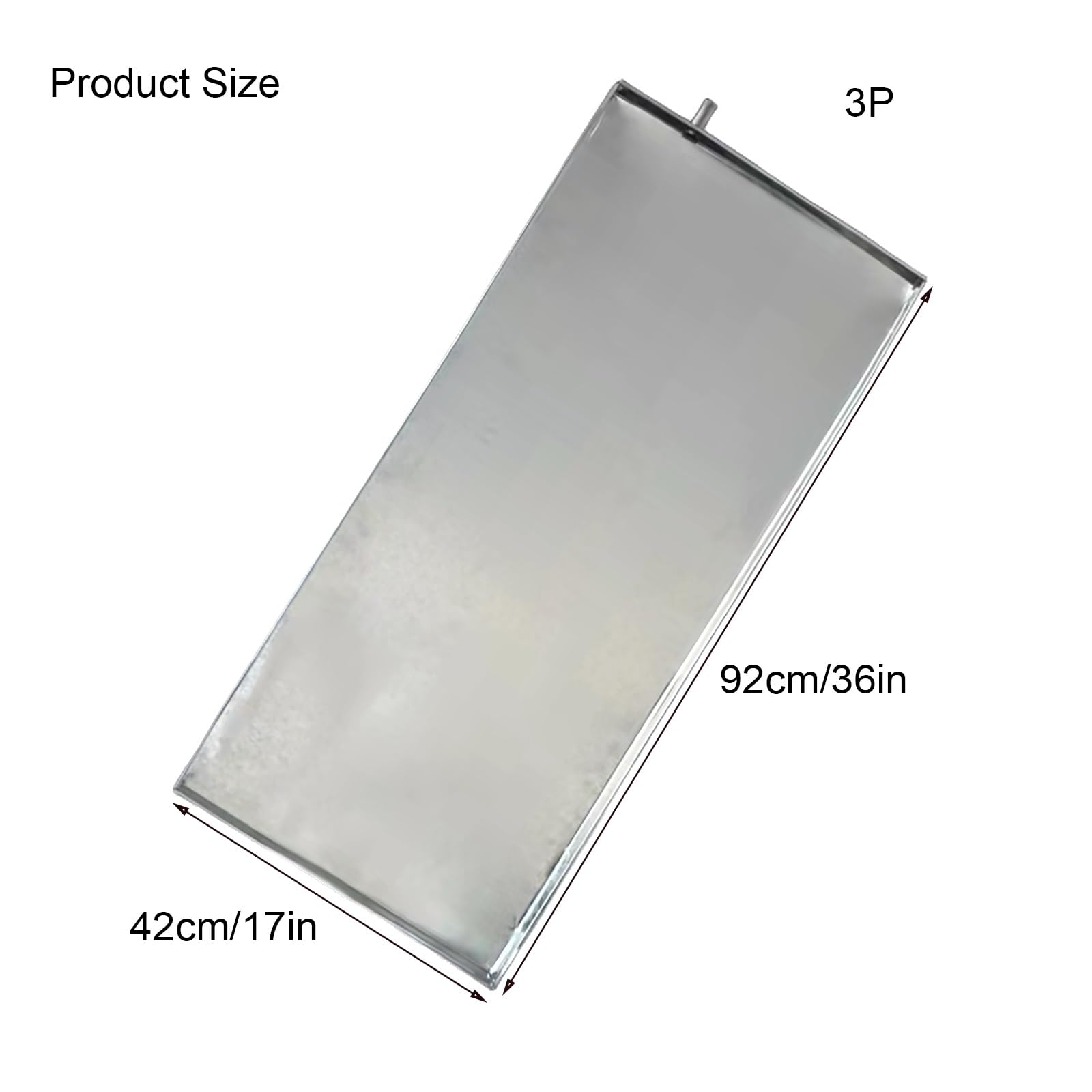 Bandeja de Drenaje de Aire Acondicionado 1-5P, Almohadilla de Goteo Universal de Acero Inoxidable para Exteriores, Bandeja de Drenaje de la Unidad Exterior del Aire Acondicionado(92x42cm/36x17in)