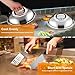 Grillbesteck Set,19-teiliges Grillset mit,BBQ Grill Zubehör mit Burgerpresse Grillspachtel Edelstahl Burger Glocke,Smash Burger Set Plancha Zubehör für Grillen Teppanyaki &Blackstone Grill