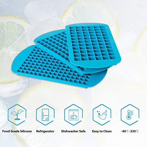 Euchoiz Silicone Ice Cube Trays 3Pcs/Pack, 3 Different Sizes Ice Cube Molds, Small Crushed Ice Cube Flexible Easy Release Reusable And Bpa Free Ice Trays #TOP2