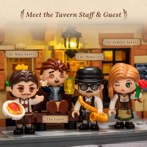 Image of PANTASY Bavarian Tavern Building Set for Adults with Type-C Lighting