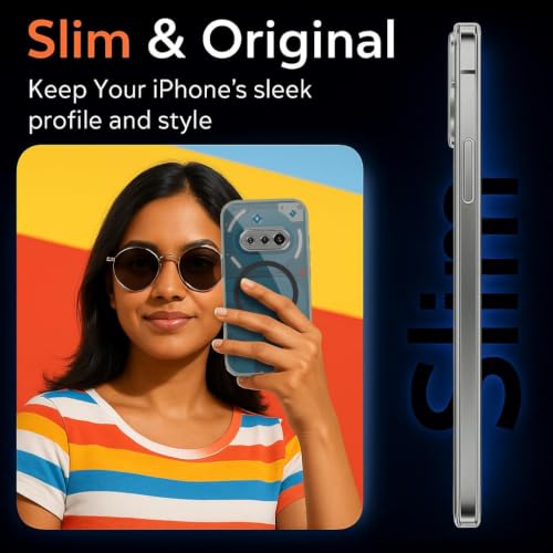 Image of Jkobi Lifetime Anti-Yellow MagSafe Compatible Clear Back Cover Case for Nothing Phone 3A 5G (Sleek Hard Crystal | Shockproof and Camera Protection)