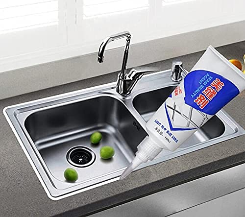 Rikriva Tiles Gap Filler Waterproof Crack Grout Gap Filler Agent Water Resistant Silicone Sealant for DIY Home Sink Gaps/Grouts Repair Filler Tube Paste for Kitchen, Bathroom (waterproof glue) (B0D1VPWJ52) Amazon Price History, Amazon Price Tracker