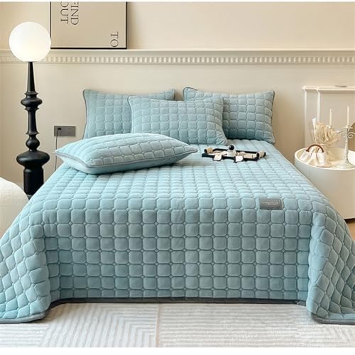 DMBAOD Couvre lit Matelassé De Luxe Dessus De Lit 2 Personnes Matelasse Boutis,Velours de Lait Style Quilt Couverture Polyvalente Parure de lit avec 2 Taies...