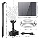 AMZtime 3,5W DIY Solar Springbrunnen für Außen mit 1,5M Wasserleitung und Pfahl, Upgrade Solar Teichpumpe Kit Solarpumpe mit 17 Effekte Solar Wasserpumpe Solar Fontäne für Gartenteich VogelBad