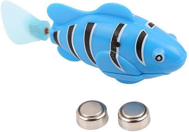 Interactive Cat Toys, Fashion Swimming Electric Swim Robot Fish Activated Battery Powered Kids Toy - Blue