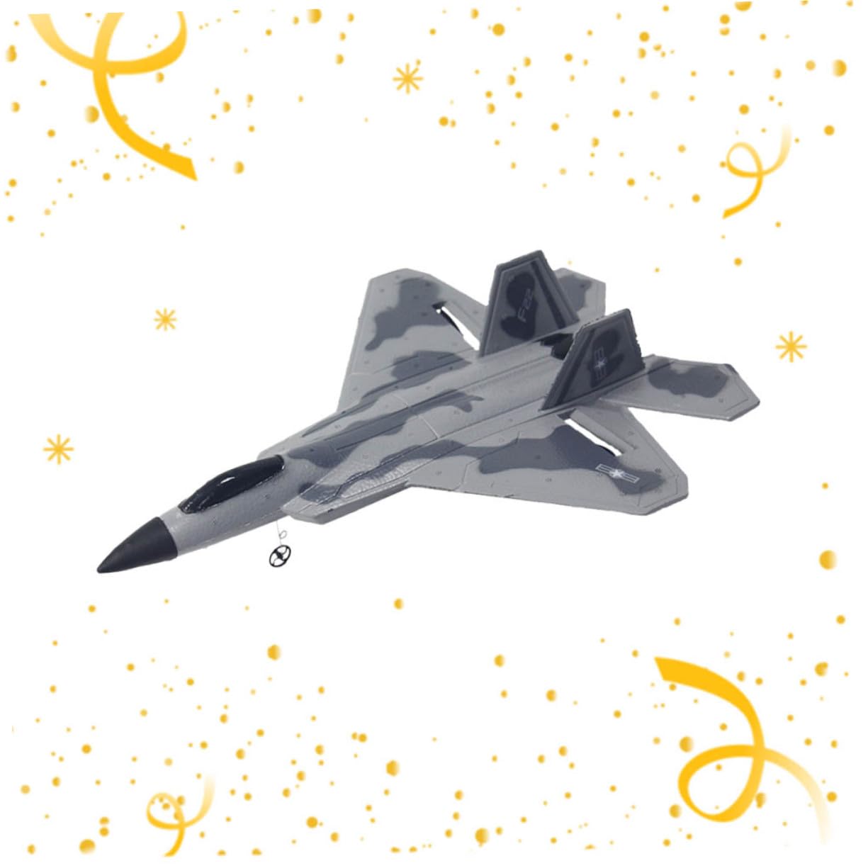 Toddmomy Avión RC de Combate Planeador de Envergadura Fija, Hélice Bilateral, Material Epp Resistente, Control Remoto 2.4ghz, Adecuado para Niños y Niñas Voladores