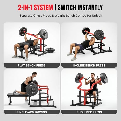Image of Multi-Function All in 1 Weight Bench Set - Multi-Positions Heavy Duty Weight Lifting Sit Up Bench Workout Benchs Folding Bench Press for Home Gym