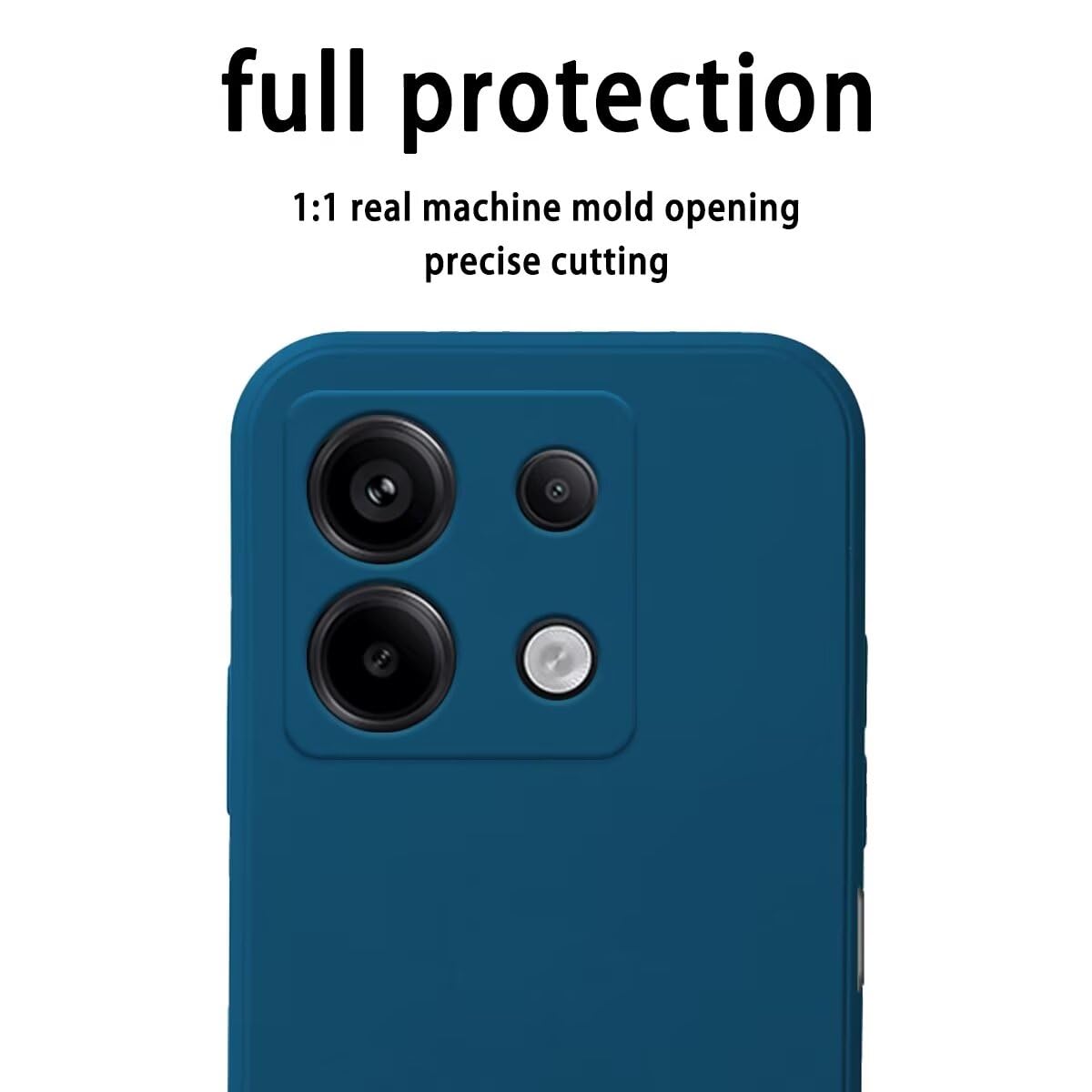 HAFFAN TPU Silicone Case Compatible with Redmi Note 13 Pro 5G / POCO X6 5G (6.67" inches), Cover Holster Sleeve - Sapphire Blue - Image 3