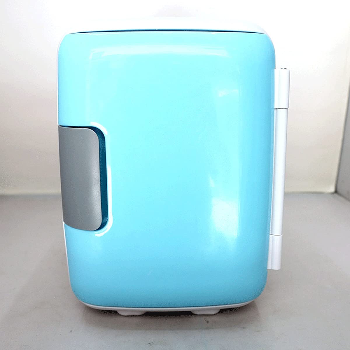 Mini refrigerador portátil de 4 L con enfriador y calentador, con alimentación CA/CC, ideal para maquillaje, cuidado de la piel, dormitorio, oficina y coche (color: azul, tamaño: 12 V/220 V)