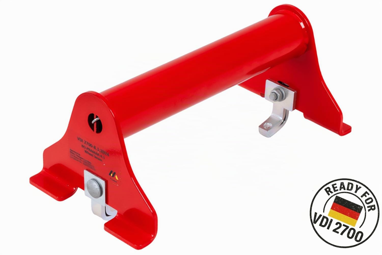 PRAMAR Radstopper VDI 2700 rot Abschleppwagen Radsicherung - verstellbar, universal