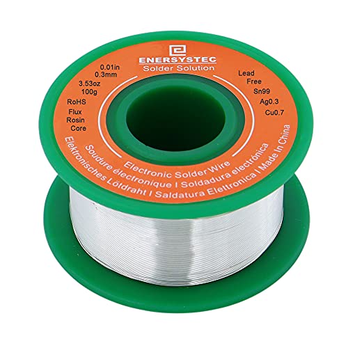 Ultra Thin Solder Wire Lead Free Rosin Core Flux Alloy Soldering 0.01in 0.3mm 100g Sn99 Ag0.3 Cu0.7 Flow 100g for Electronics Soldering Electrical Solder Ultra Thin Solder Wire Lead Free Rosin Core Flux Alloy Soldering 0.01in 0.3mm 100g Sn99 Ag0.3 Cu0.7 Flow 100g for Electronics Soldering Electrical Solder