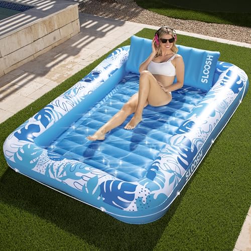 Sloosh Inflatable Tanning Pool Lounger Float-XL, 85' x 57'/2.1 * 1.4m Extra Large Suntan Sun Tan tub...