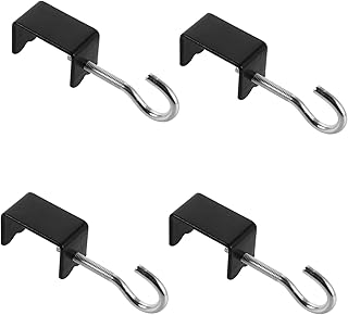 VALICLUD 4 Piezas Gancho Giratorio para Colgar Mochilas Escritorio Soporte Desmontable y Portátil para Bolsas para Oficina y Escuela Capacidad Color Negro