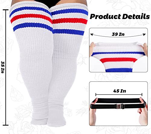 Image of LOUSGUTA Plus Size Thigh High Socks for Thick Thighs- Extra Long Womens Cable Knitted Over Knee High Leg Warmer