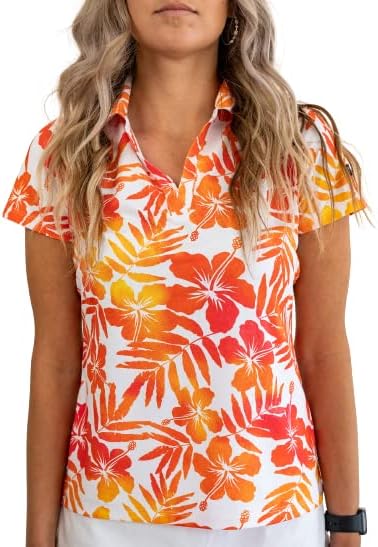 Womens stand-out performance short sleeve golf polo